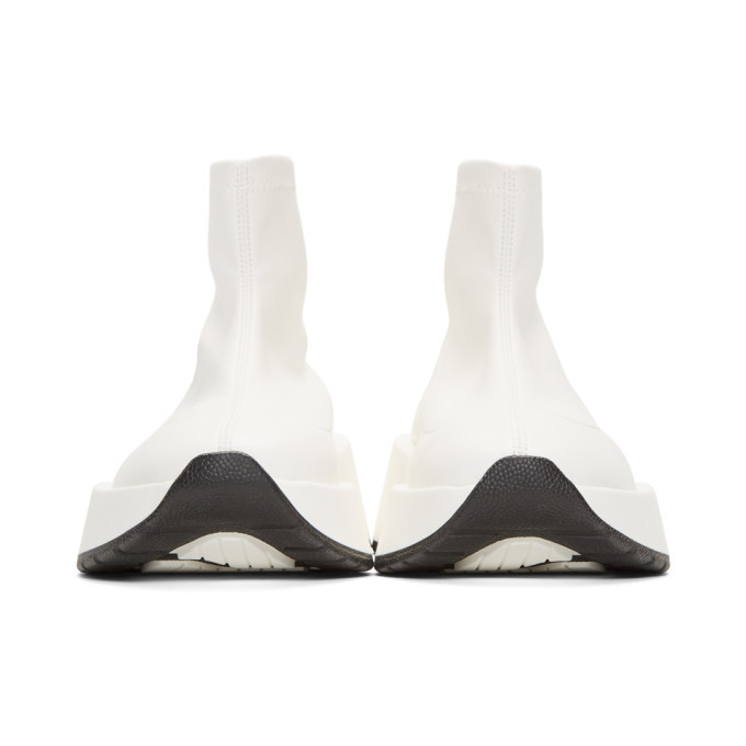 MM6 Maison Martin Margiela White Second Skin Platform High-Top