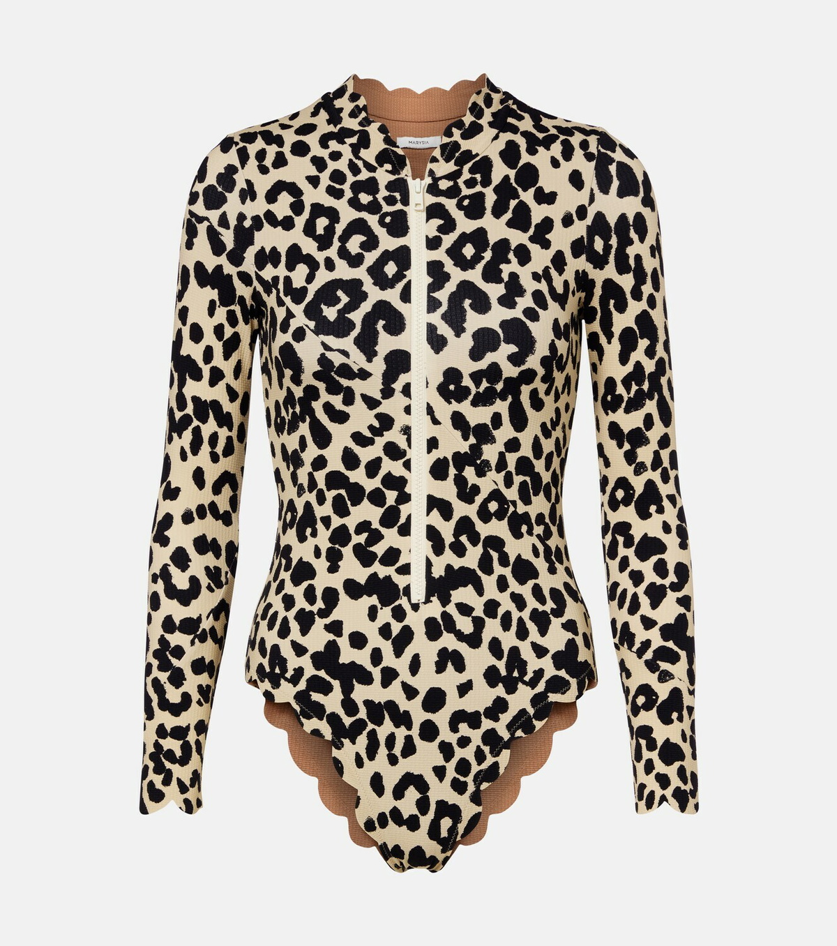 Marysia Northsea leopard-print rashguard swimsuit