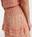 Anna Kosturova Elsie crochet cotton midi skirt