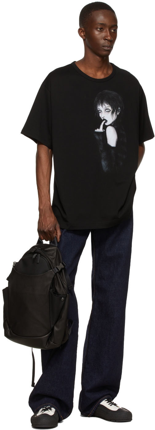 Yohji Yamamoto Black NY Day Backpack