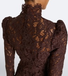De La Vali Bodita cotton-blend lace minidress