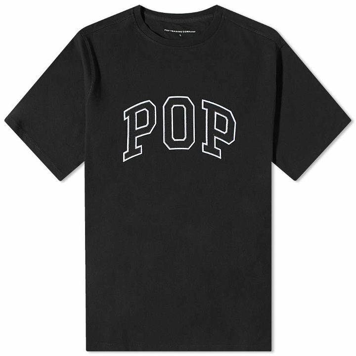 Photo: Pop Trading Company Men's Arch Logo T-Shirt in Black