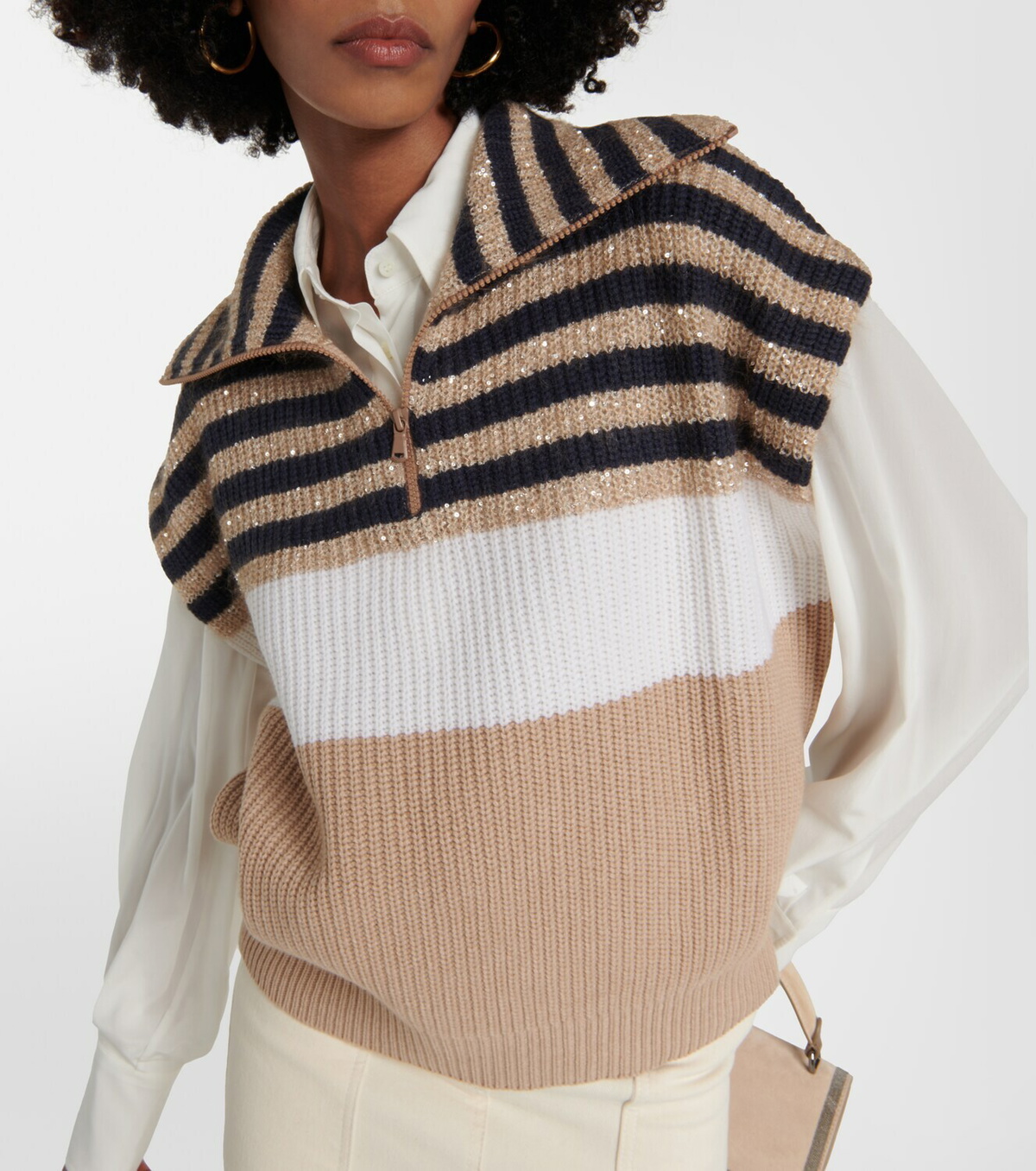 Brunello Cucinelli Wool, cashmere, and silk sweater