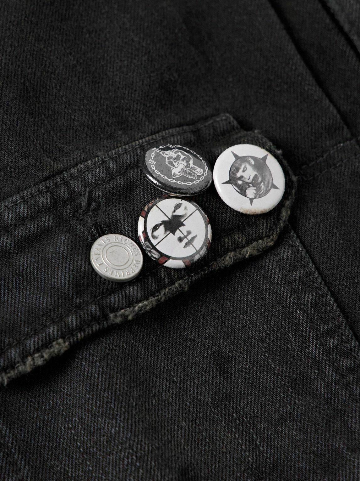 Enfants Riches Déprimés - Appliquéd Distressed Panelled Denim Jacket - Gray
