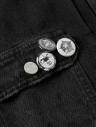 Enfants Riches Déprimés - Appliquéd Distressed Panelled Denim Jacket - Gray