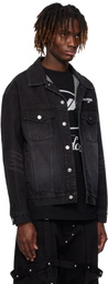 We11done Black 1506 Trucker Denim Jacket