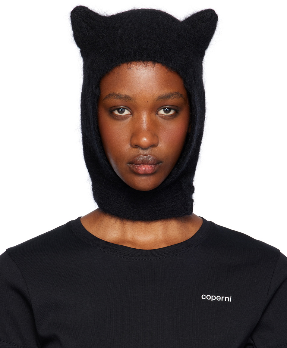 【関税込み】Knitted Horn Beanie Hat - Coperni - Wool - Black Coperni Black Knitted Horn Beanie Coperni