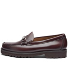 Bass Weejuns Men's 90s Lincoln Horse Bit Loafer in Wine Leather