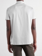 Kiton - Cotton-Jersey Polo Shirt - Gray