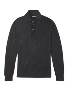 TOM FORD - Slim-Fit Cashmere Polo Shirt - Gray