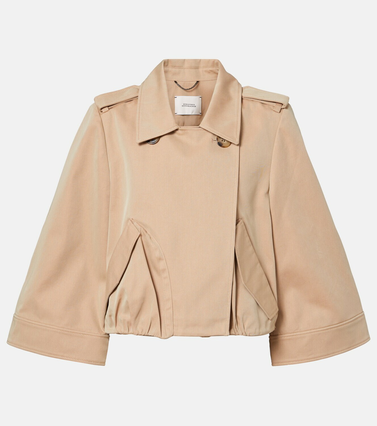Dorothee Schumacher Luxury Layer cropped cotton-blend jacket