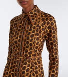Zimmermann Belted printed linen shirt dress