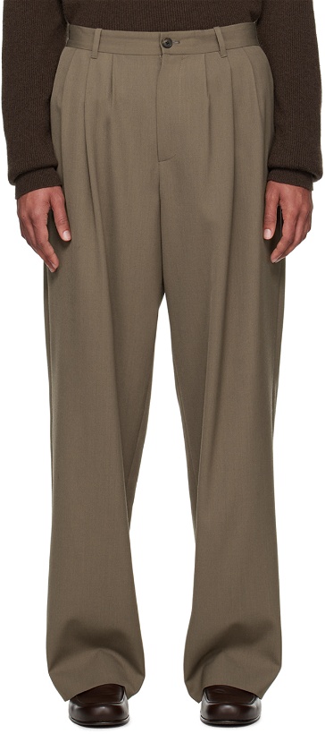 Photo: The Row Taupe Rufus Trousers