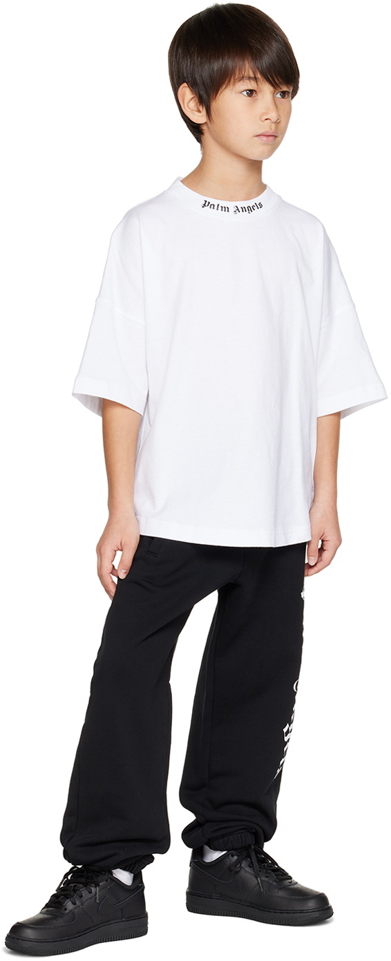 Palm Angels Kids Black Printed Sweatpants