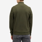 Fred Perry Men's Half Zip Sweatshirt in Hunting Green/Light Oyster