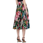Richard Quinn SSENSE Exclusive Black Floral Skirt