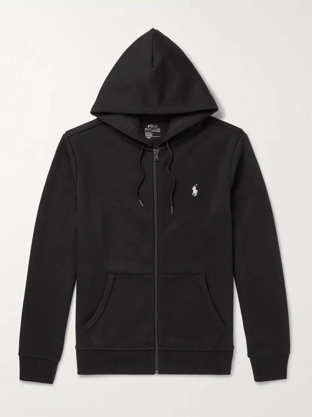 Photo: Polo Ralph Lauren - Jersey Zip-Up Hoodie - Black