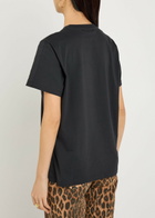 Ganni Printed Cotton T-shirt Black