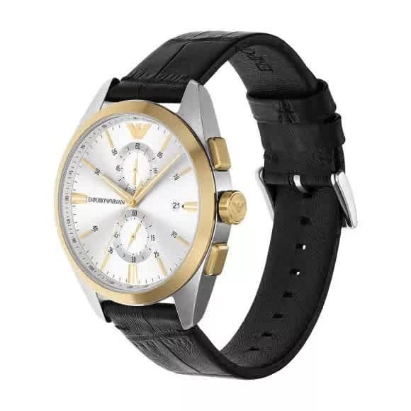Emporio Armani Claudio Chronograph Quartz Silver Dial Mens Watch AR11498