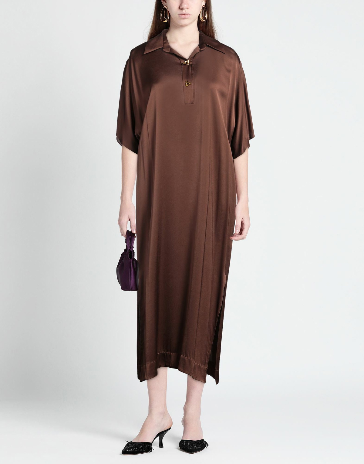 Aeron Womens Midi dress in Brown