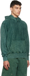 Les Tien Green Cotton Hoodie