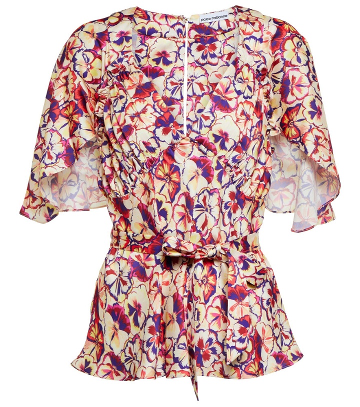 Photo: Paco Rabanne - Belted floral blouse