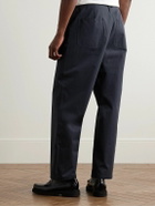FRAME - Straight-Leg Cotton-Twill Trousers - Blue