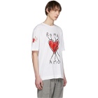 Fendi White Roma Amor Heart T-Shirt