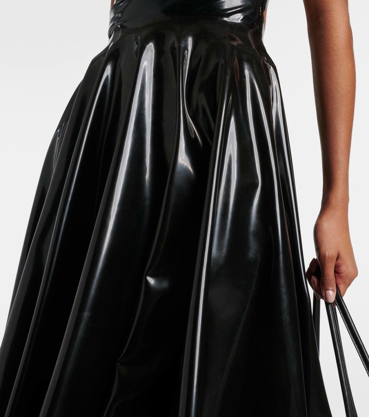 Alaïa Latex midi skirt ALAÏA