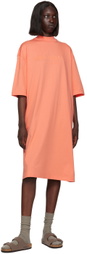 Essentials Pink Short Sleeve Midi Dress