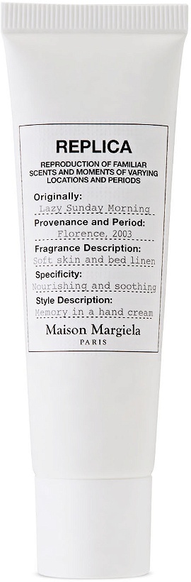 Photo: Maison Margiela SSENSE Exclusive Replica Lazy Sunday Morning Hand Cream, 30 mL