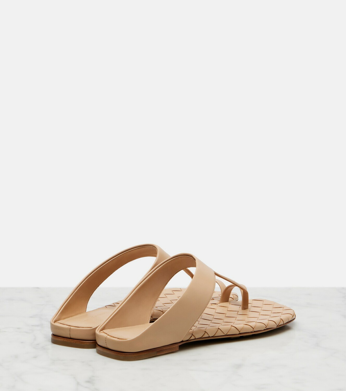 Bottega Veneta Livia Intrecciato leather thong sandals