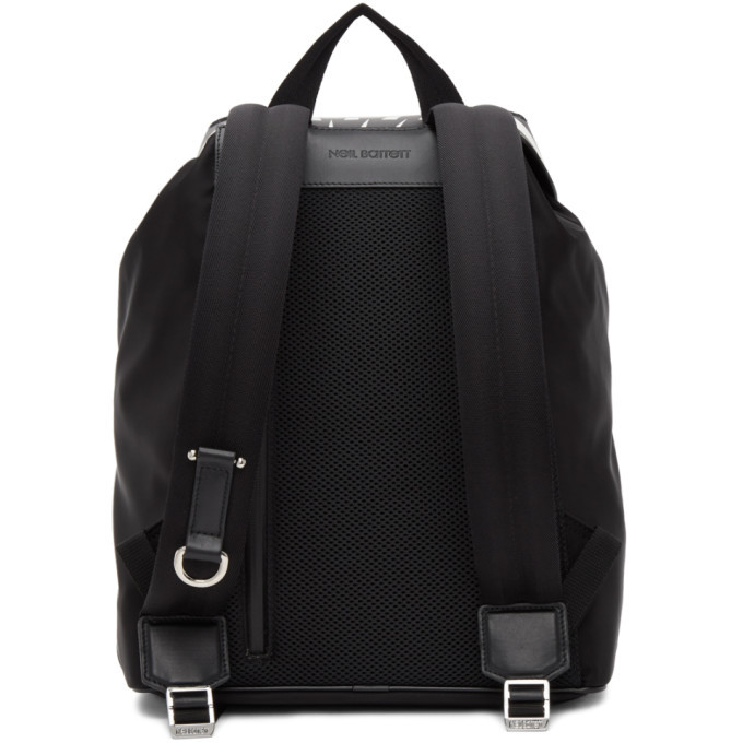 Neil Barrett Black Pocket Fair-Isle Backpack Neil Barrett