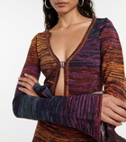 Rotate Birger Christensen Space-dyed cropped cardigan