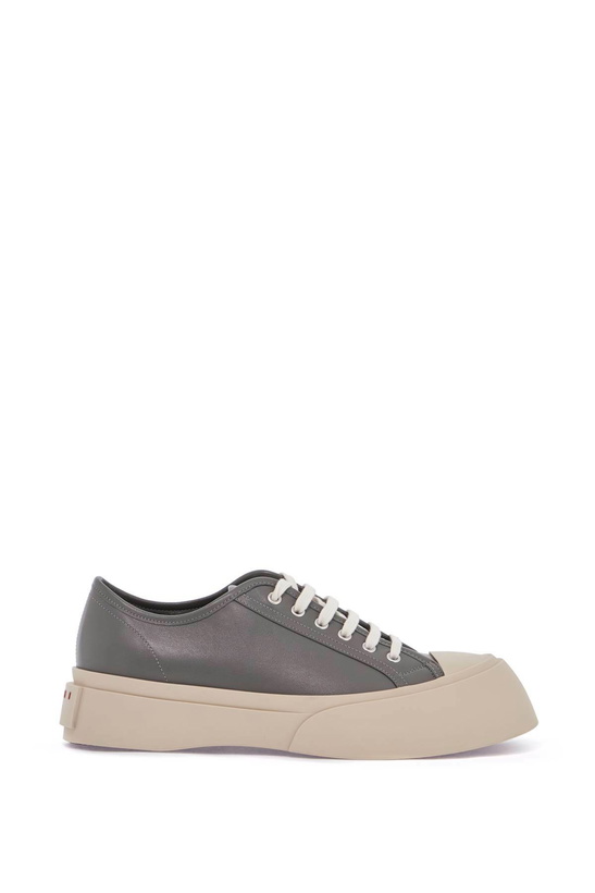 Photo: Marni Elegant Gray Calfskin Mens Sneakers