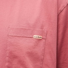 Acne Studios Men's Edie Pocket Pink Label T-Shirt in Rosewood Red