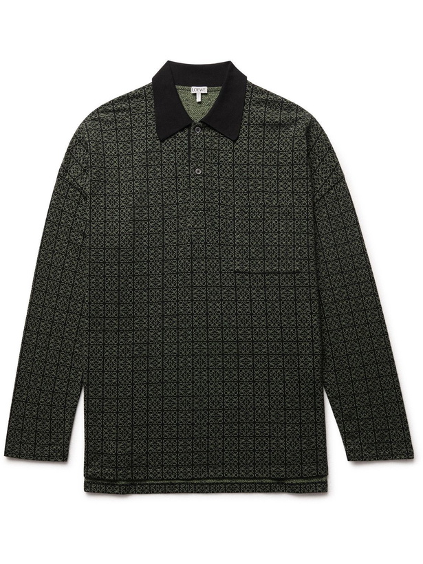 Photo: Loewe - Logo-Jacquard Polo Shirt - Green