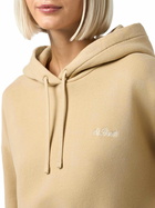 MC2 Saint Barth Woman Beige Fleeced Cotton Hooded Sweatshirt Mindy