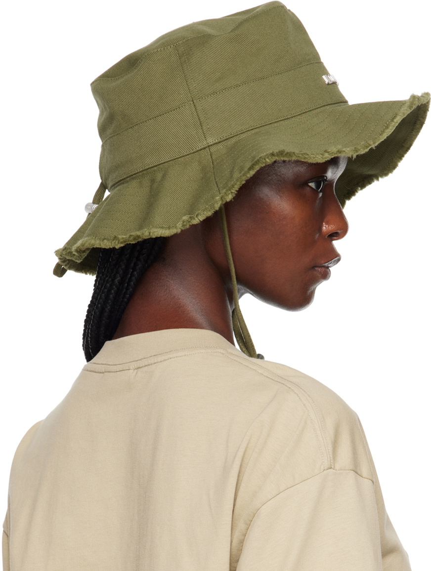 ハット JACQUEMUS Bordado Bucket Hat - Jacquemus - Khaki - Cotton Jacquemus Khaki Le Papier 'Le Bob Artichaut' Hat Jacquemus