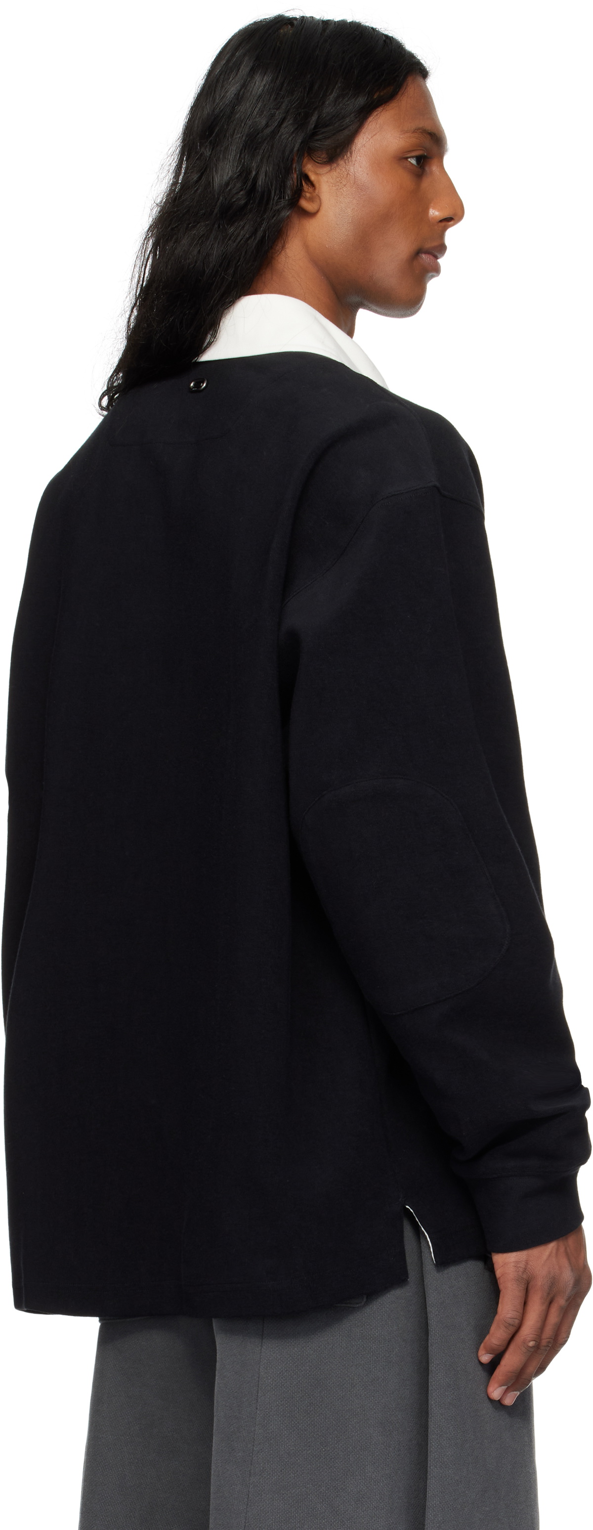 Solid Homme Black Solid Rugby Polo
