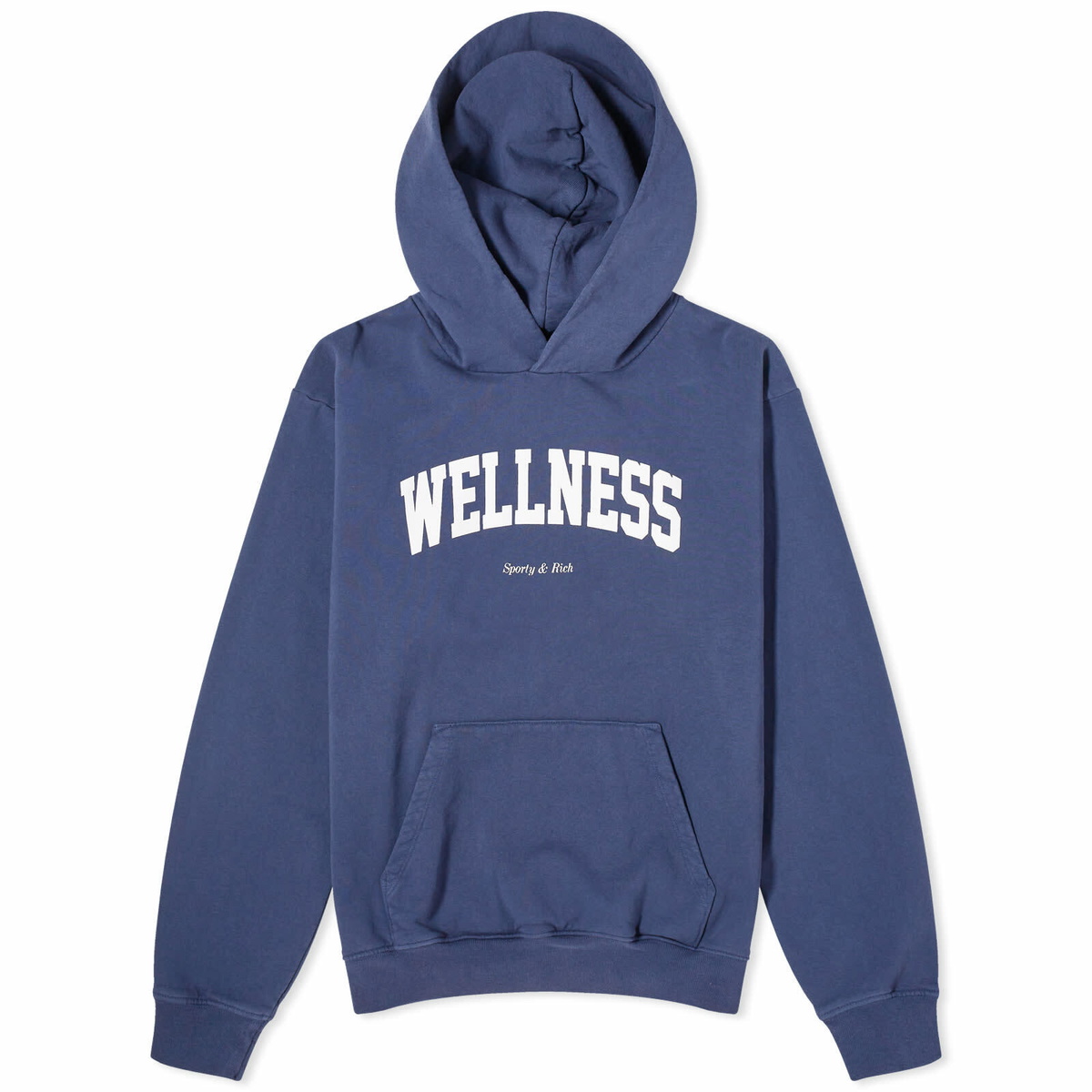 Sporty & Rich SRHWC Zipped Hoodie in Navy/White Sporty & Rich
