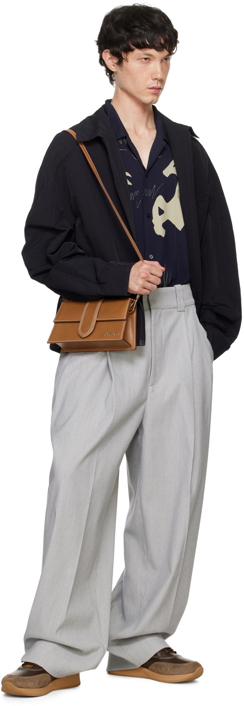 JACQUEMUS Gray La Casa 'Le pantalon Marzio' Trousers Jacquemus