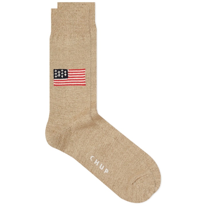Photo: CHUP by Glen Clyde Company The Stars and Stripes Sock in Oatmeal