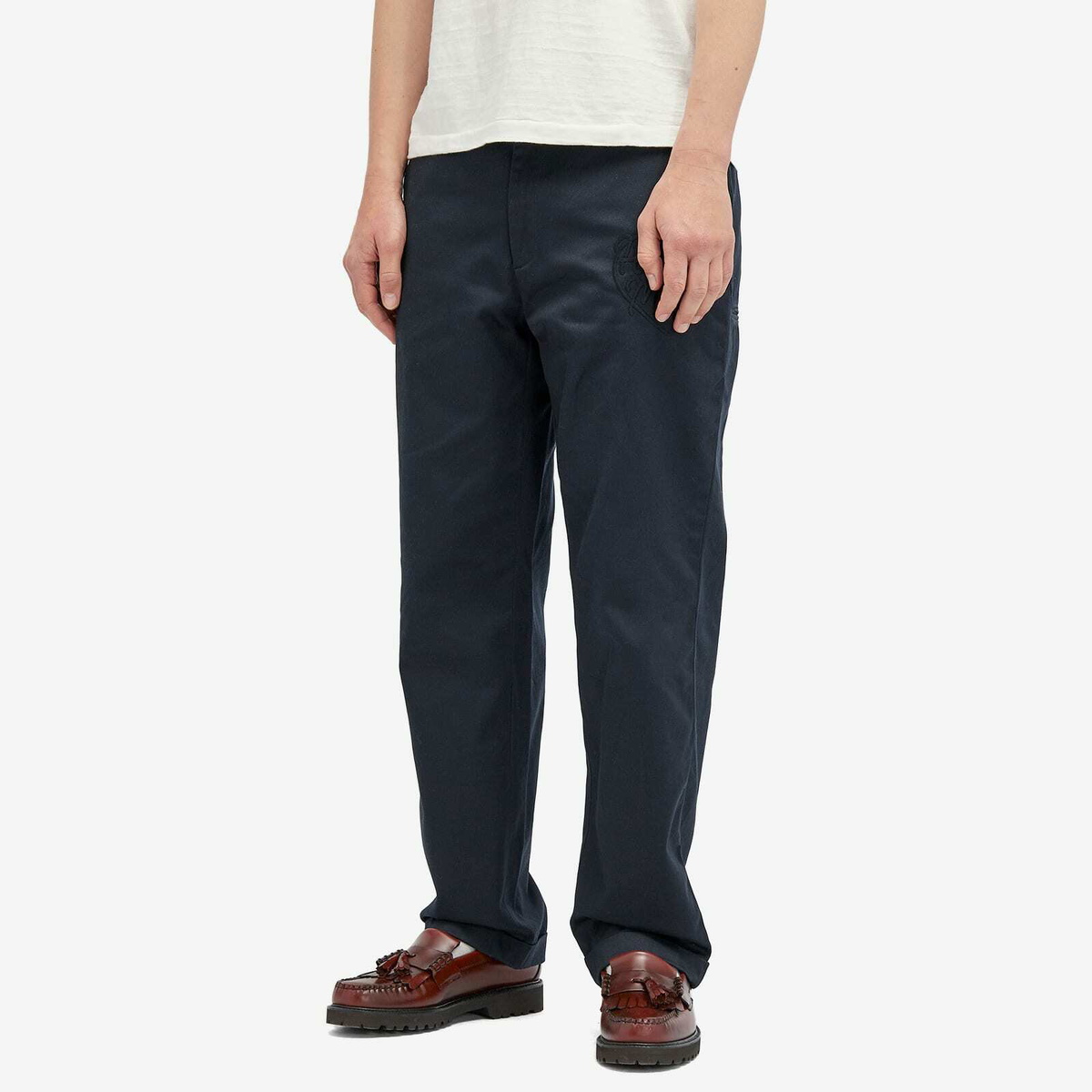 HUMAN MADE CHINO PANTS Lサイズ Human Made Men's chino pants in Navy Human Made