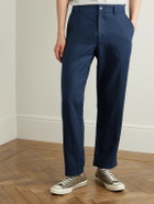 NN07 - Aden 1454 Straight-Leg Linen Suit Trousers - Blue