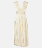Xu Zhi Lace-trimmed maxi dress