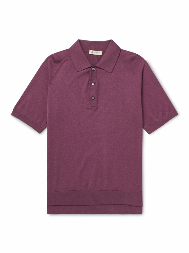 Photo: Piacenza Cashmere - Silk and Cotton-Blend Polo Shirt - Purple