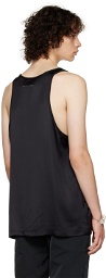 MM6 Maison Margiela Black Embroidered Tank Top