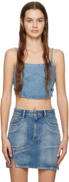 DRAE Blue Spaghetti Strap Denim Camisole