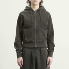 Entire Studios Men's Slim Zip Up Hoodie in Washed Black